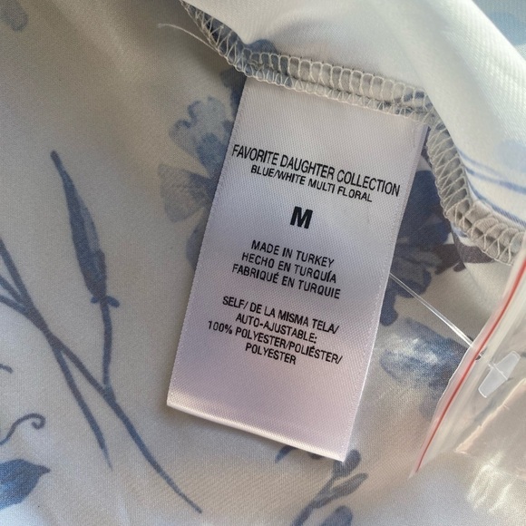 Favorite Daughter The Smooth Ex Boyfriend Button Up Shirt White & Blue Floral - Picture 11 of 11